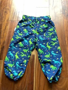 Jan & Jol rain or shine Kids' Navy Dinosaur waterproof Pants - 2T  Dinosaurs